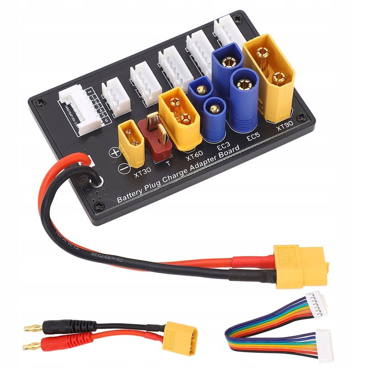 6S párhuzamos töltőpanel XT90 XT30 EC3 EC5 T XT60, csatlakozókábellel együtt