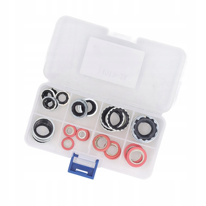 Set 40 garnituri O-ring pentru sistemul de climatizare auto, material aluminiu si cauciuc