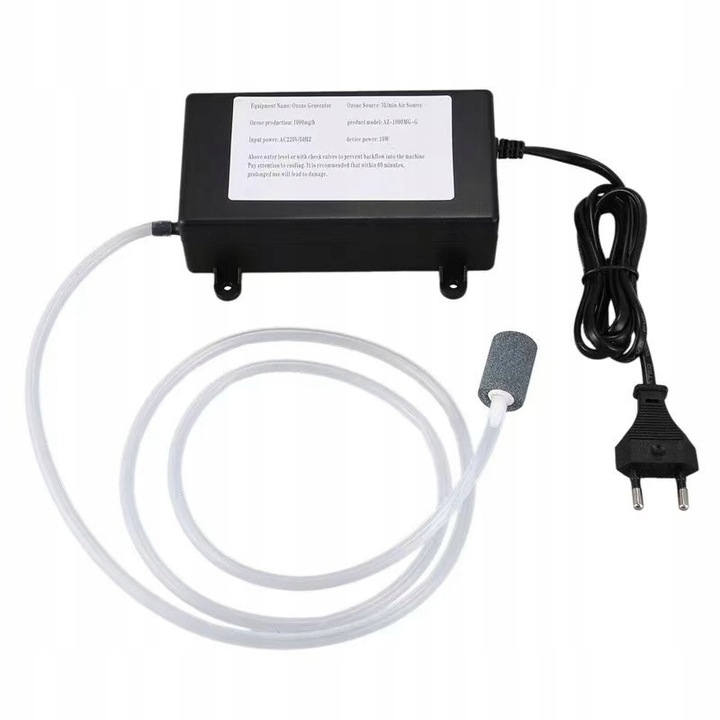 Generator ozon, 1000mg/h, 10W, negru