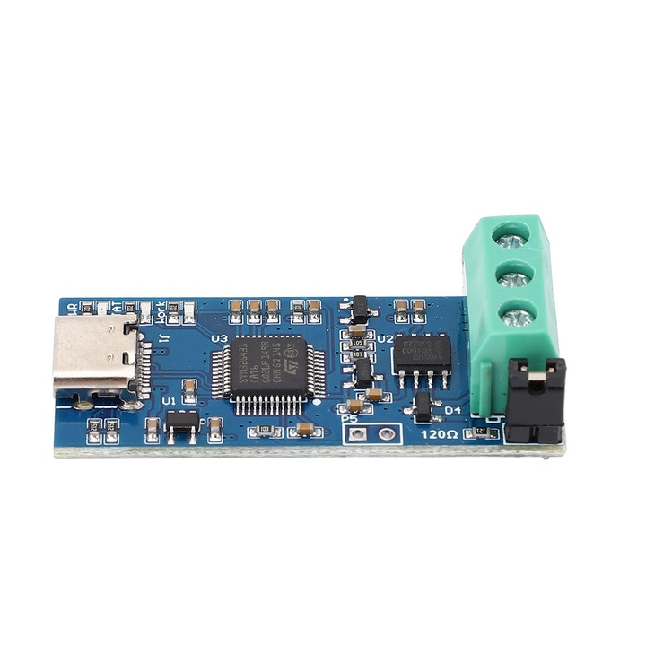Modul USB pentru CAN, CAN2.0A, CAN2.0B, CAN-FD, tip C, compact