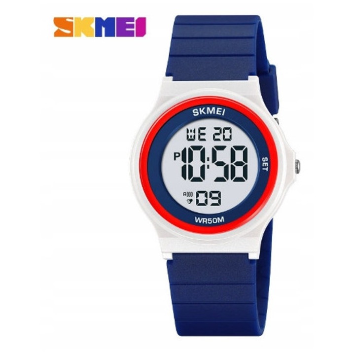 Ceas copii Skmei, electronic, multe functii, culoare diversa