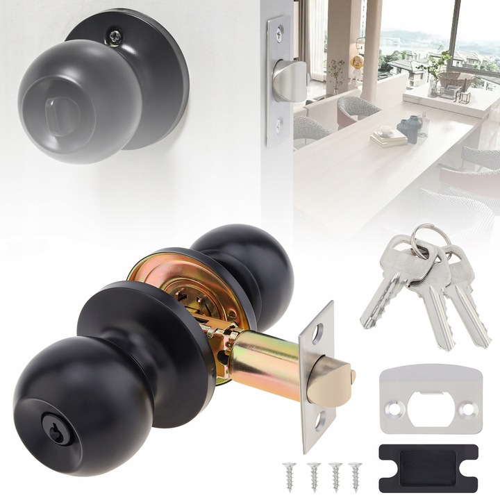 Broasca cu maner, inox, negru
