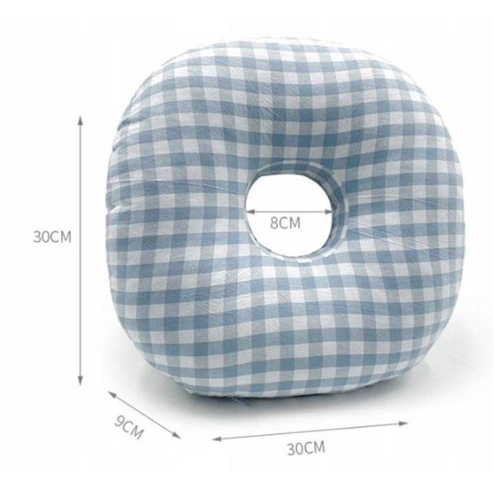 Perne gogoasa pentru somn lateral, 30x30cm, design ergonomic, confortabila pentru urechi