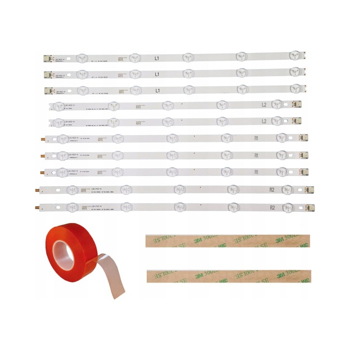 Set listw LED pentru TV LG 42 inch, 10 bucati, dimensiuni 41x42,5cm, 39,5x41cm