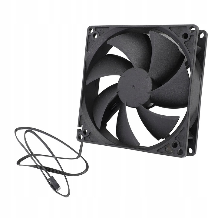 PC ventilátor PWM 100mm, 1800RPM, 4PIN, 28,8 dBA, 100x100x25mm, 4 csavaros készlet