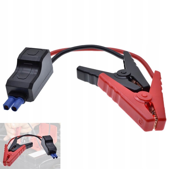 Cabluri de pornire auto, 12V, 15cm, 8cm, rosu, set