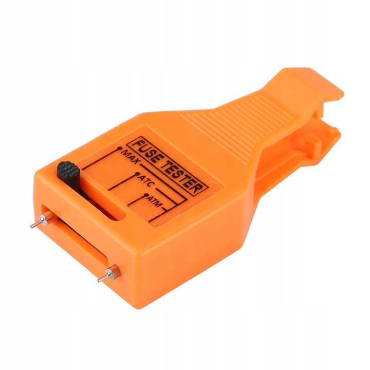 Tester auto pentru sigurante, multifunctional, portabil, portocalie, 70x30x16mm