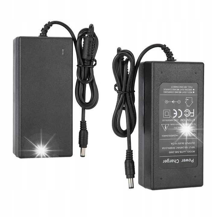 Adaptor de alimentare, 54,6V 2A cu indicator LED, 100-240V, 13,5x6,5x4cm