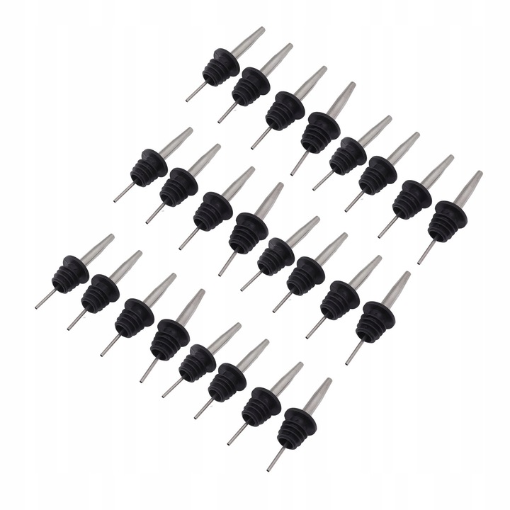 Set 24 dozatoare din inox pentru sticle, design conic, rezistente la rugina, 11x3cm