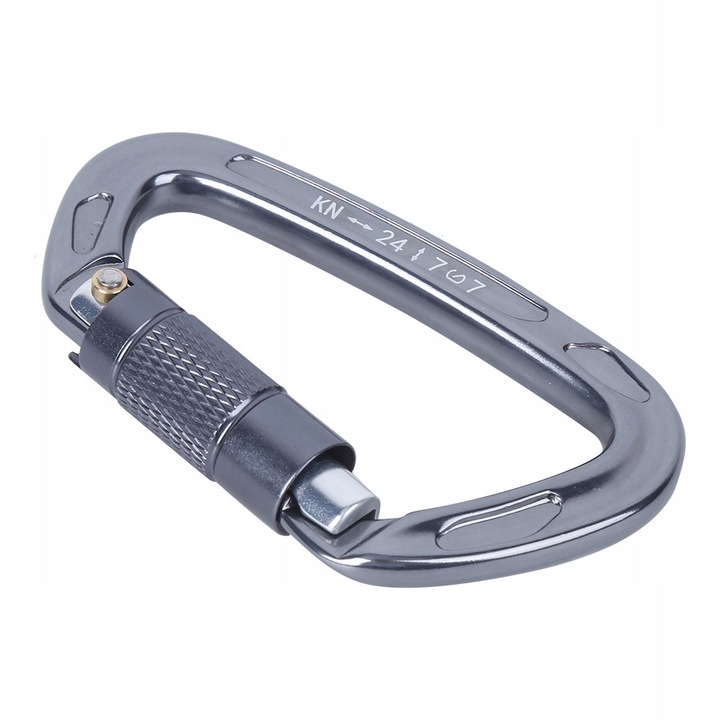 Karabiner automatikus zárral, 10x5,7cm, magnéziumötvözet anyag, hegymászáshoz