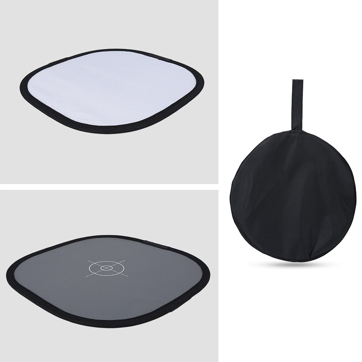 Set 18% carte gri de balans al albului, 30x30cm, negru+gri+alb