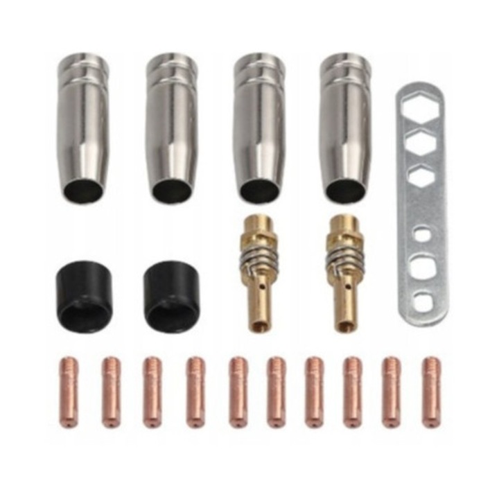 MIG hegesztőgép tartozékkészlet, MIG MB15 TW15 elrendezés, fekete szín.