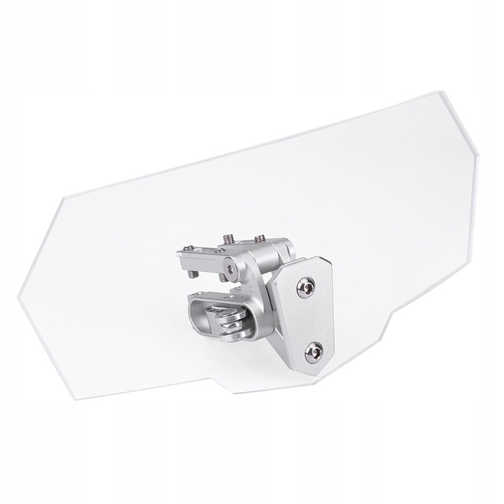 Deflector motocicleta, transparent, dimensiuni 27x12x4,4cm, set cu suport reglabil