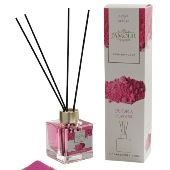 Szobaillatosító, JAMOUR, PÚDER illat, illatos pálcikákkal
