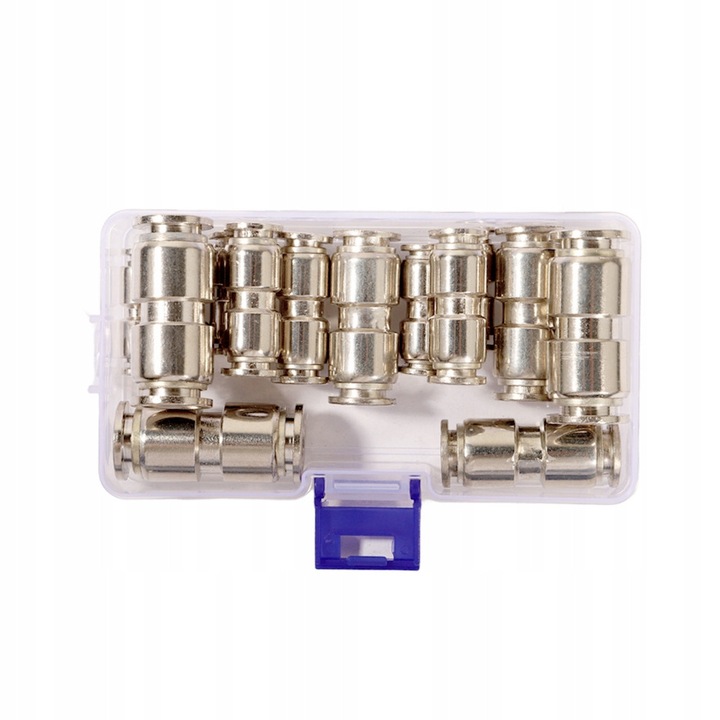 Accesorii compresoare, Zlaczka Pneumatyczna Prosta Wtykowa 4-12mm, Miedziata Niklem