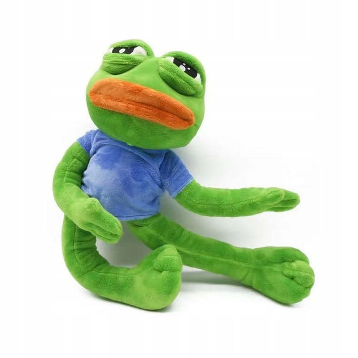 Plusz Zaba Pepe 45 cm, jucarie de plus, multicolor