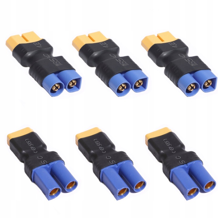 Adapter XT60 si EC5 pentru drone, set, termocontractabil, 3 piese