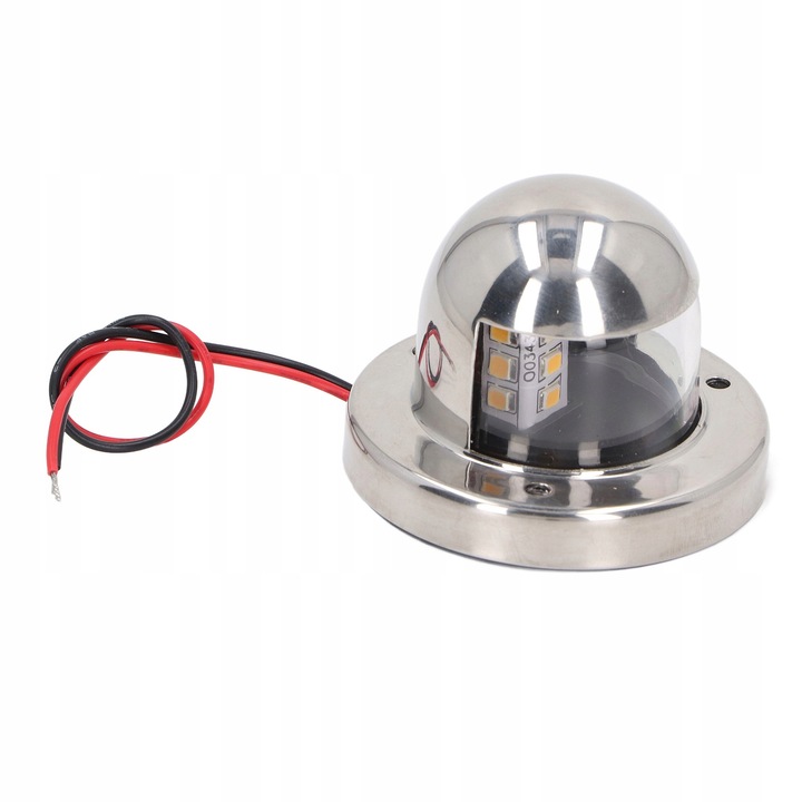 LED horgonyfény hajókhoz, 12V DC, IP66, fehér, csavarokkal együtt