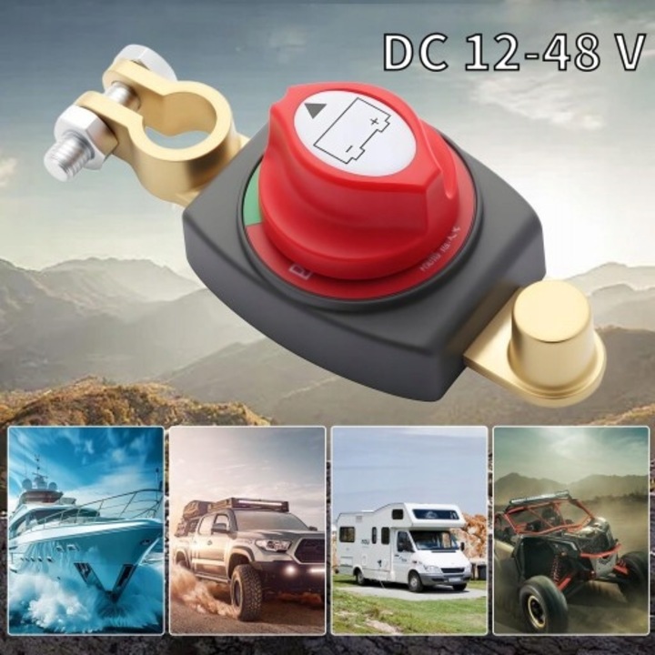 Intrerupator curent 275A, ON/OFF, pentru vehicule, 12V-48V, dimensiune 15,5-17mm