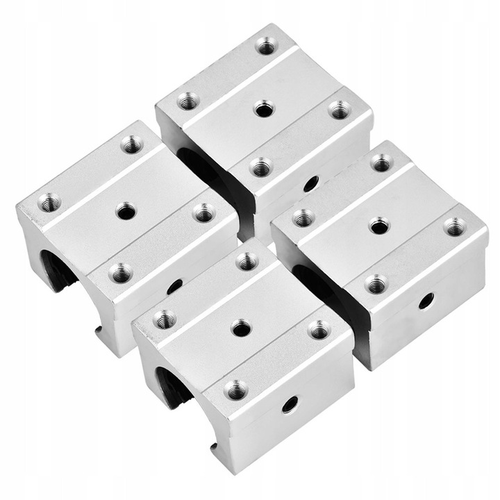 4 darabos SBR16UU lineáris vezetősín készlet, 16mm, alumínium, 4,5x4,5x3,3cm