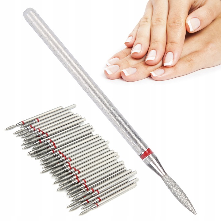 Set 50 freze pentru unghii, diametru 2,35mm, pentru manichiura si pedichiura