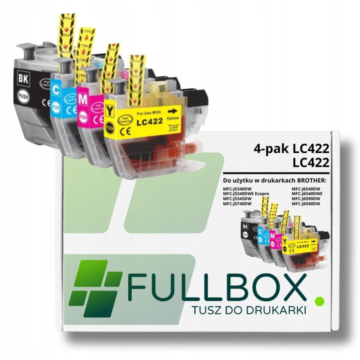 Cartuse imprimanta inkjet Fullbox set 4-pak pentru BROTHER LC422