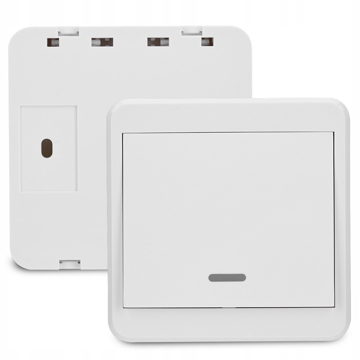 Intrerupator wireless 220V cu 1 receptor, 1000W, 433MHz, 8,6x8,6x1,8cm