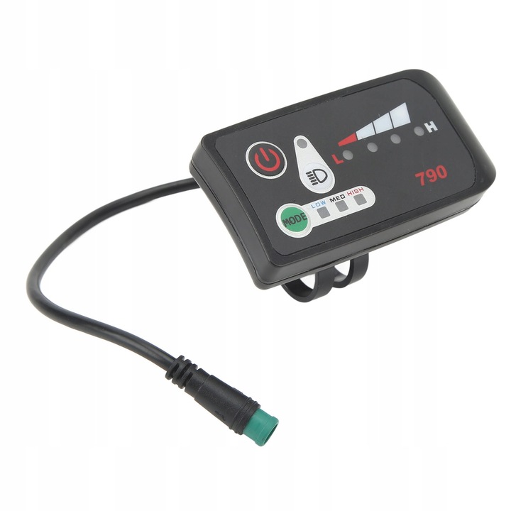 Elektromos kerékpár kijelző, 22,2 mm, ABS anyag, vízálló csatlakozó, szett.