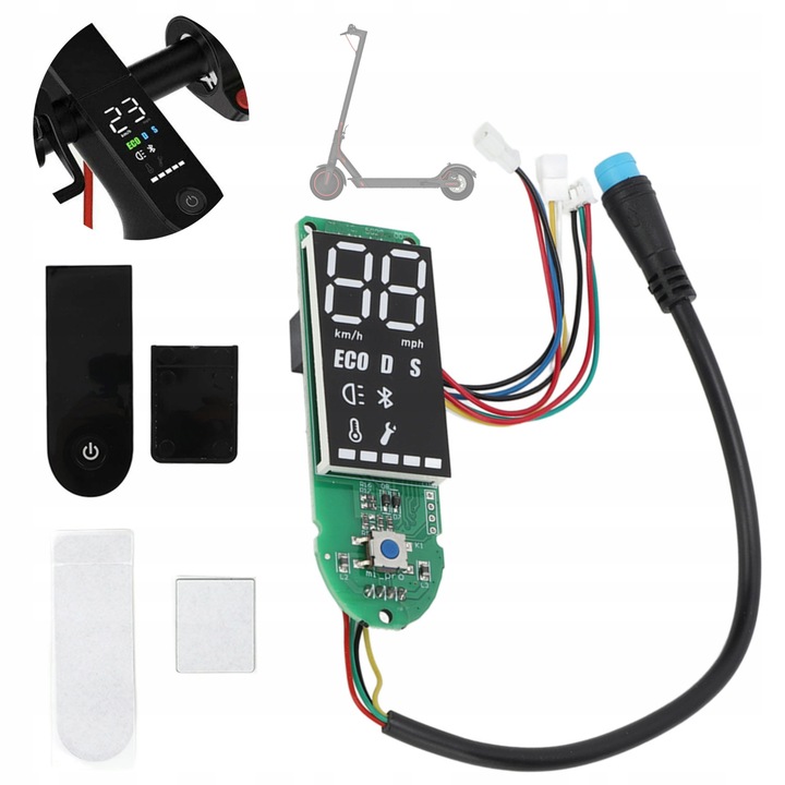 Placa Bluetooth pentru trotineta electrica Xiaomi M365 Pro, aluminiu, 72x23mm, set cu 2 placi si 2 protectii