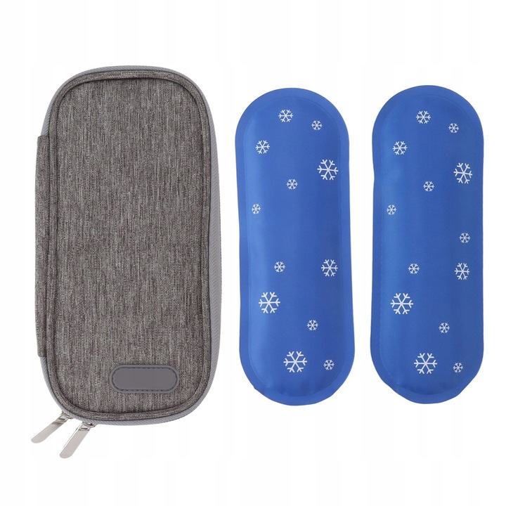 Etui pentru insulina, 2 incuietori cu gheata, 21x11cm, material Oxford, portabil