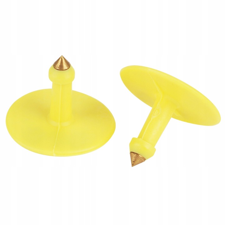 Set 100 etichete pentru animale, 3x2,5cm, TPU, galben