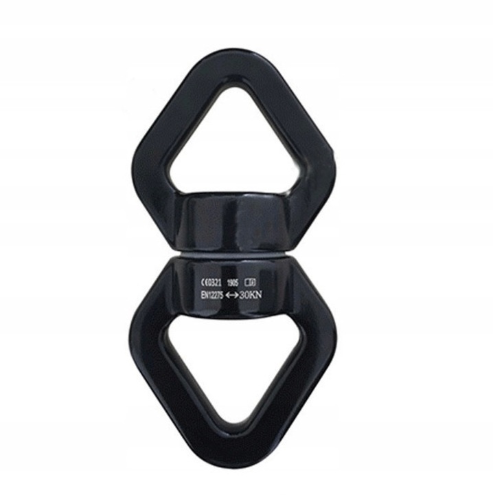 Kretlik alpinism 30KN, aluminiu-magneziu, rosu si negru, 5,5x10,8cm, set accesorii supravietuire