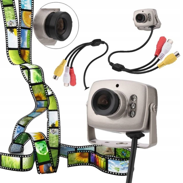 Camera de supraveghere mini, 700 HD, 3,6 mm, audio/video, dimensiuni 36x28x36mm, set