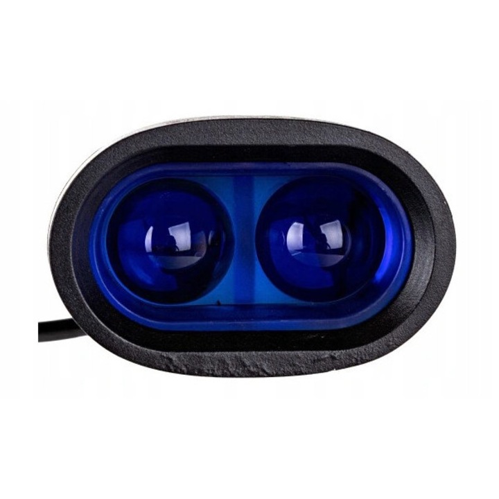 Set 2 proiectoare LED 12V 24V, 800Lm, negru, IP67