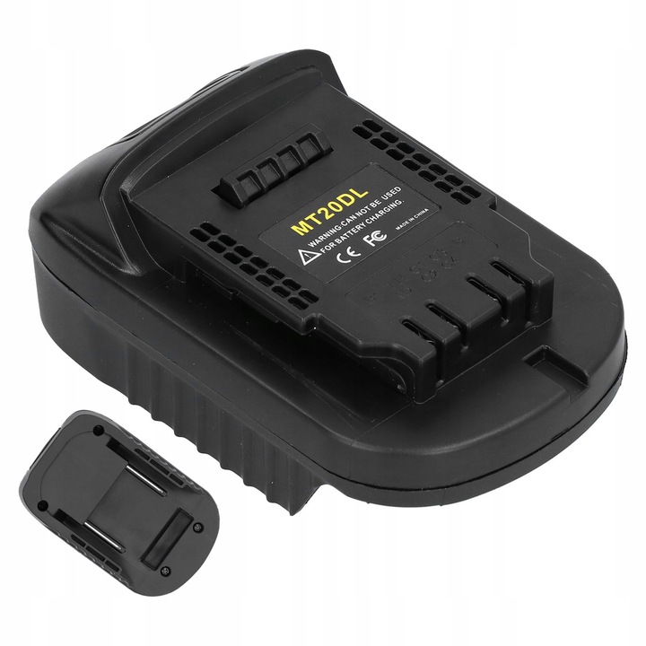 Adapter baterie MT20DL pentru unelte electrice, compatibil cu baterii litium MAKITA 18V, 20V, negru, 11x6,5x4cm