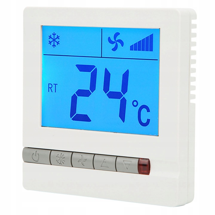Termostat digital pentru controlul temperaturii, LCD, senzor NTC, 17-35°C, 86x86x13mm