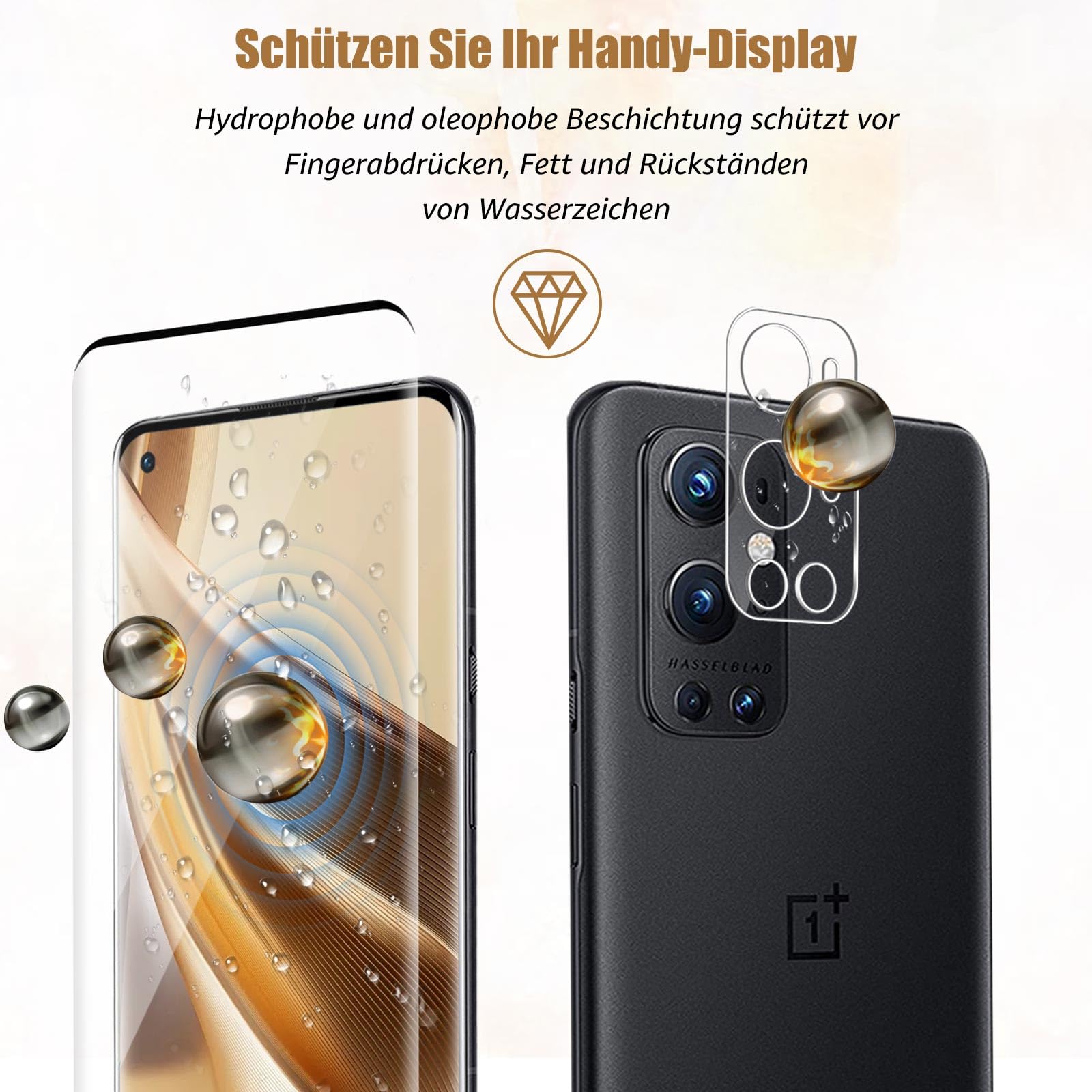 Folie Protectie Cable Leader OnePlus 9 Pro 5G Sticla Temperata 2+2 Negru