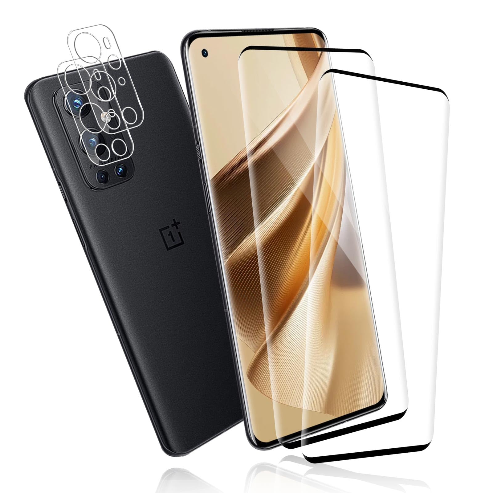 Folie Protectie Cable Leader OnePlus 9 Pro 5G Sticla Temperata 2+2 Negru