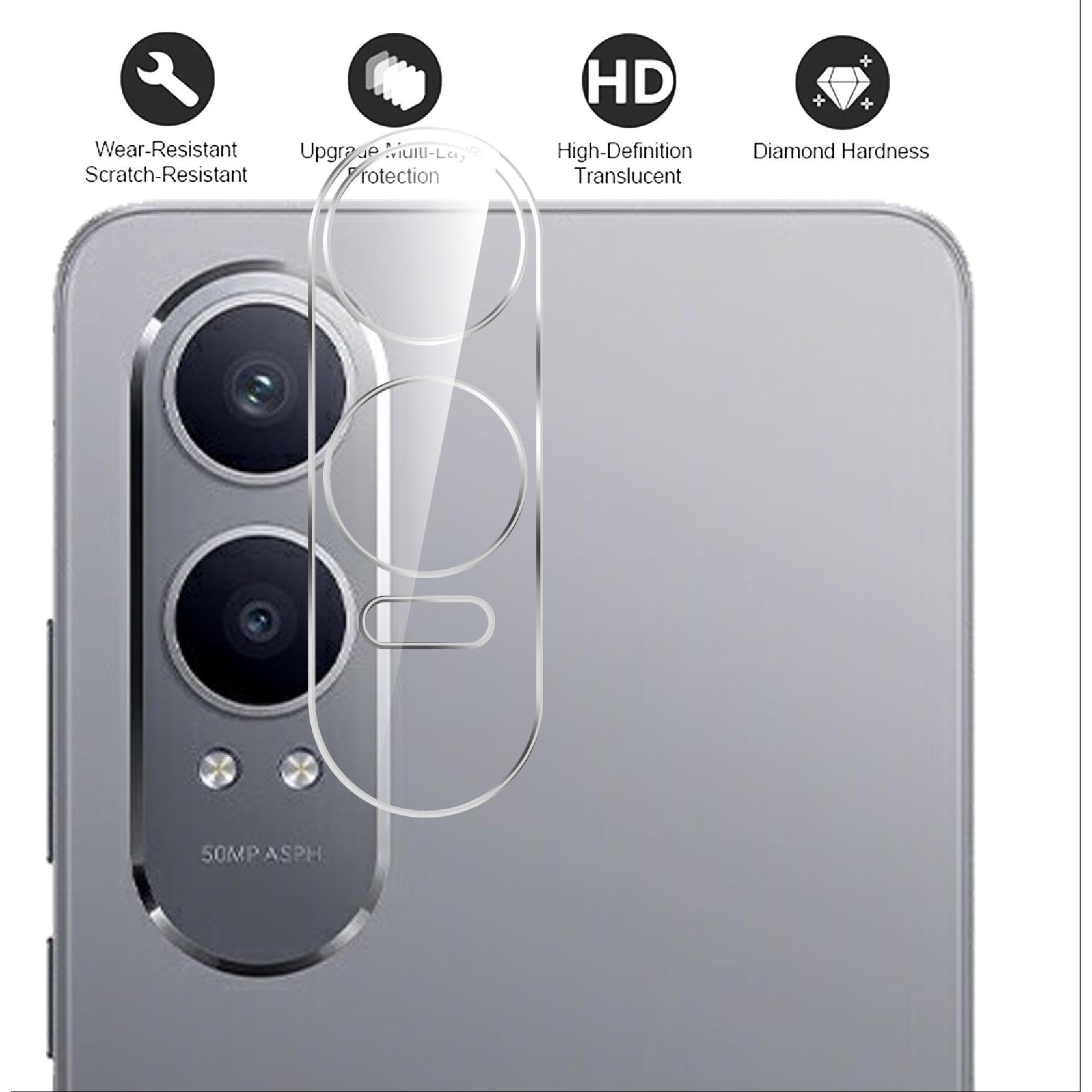Folie Protectie Giopuey OnePlus Nord CE4 Lite 5G, 3 Pack Sticla 3D, Transparent