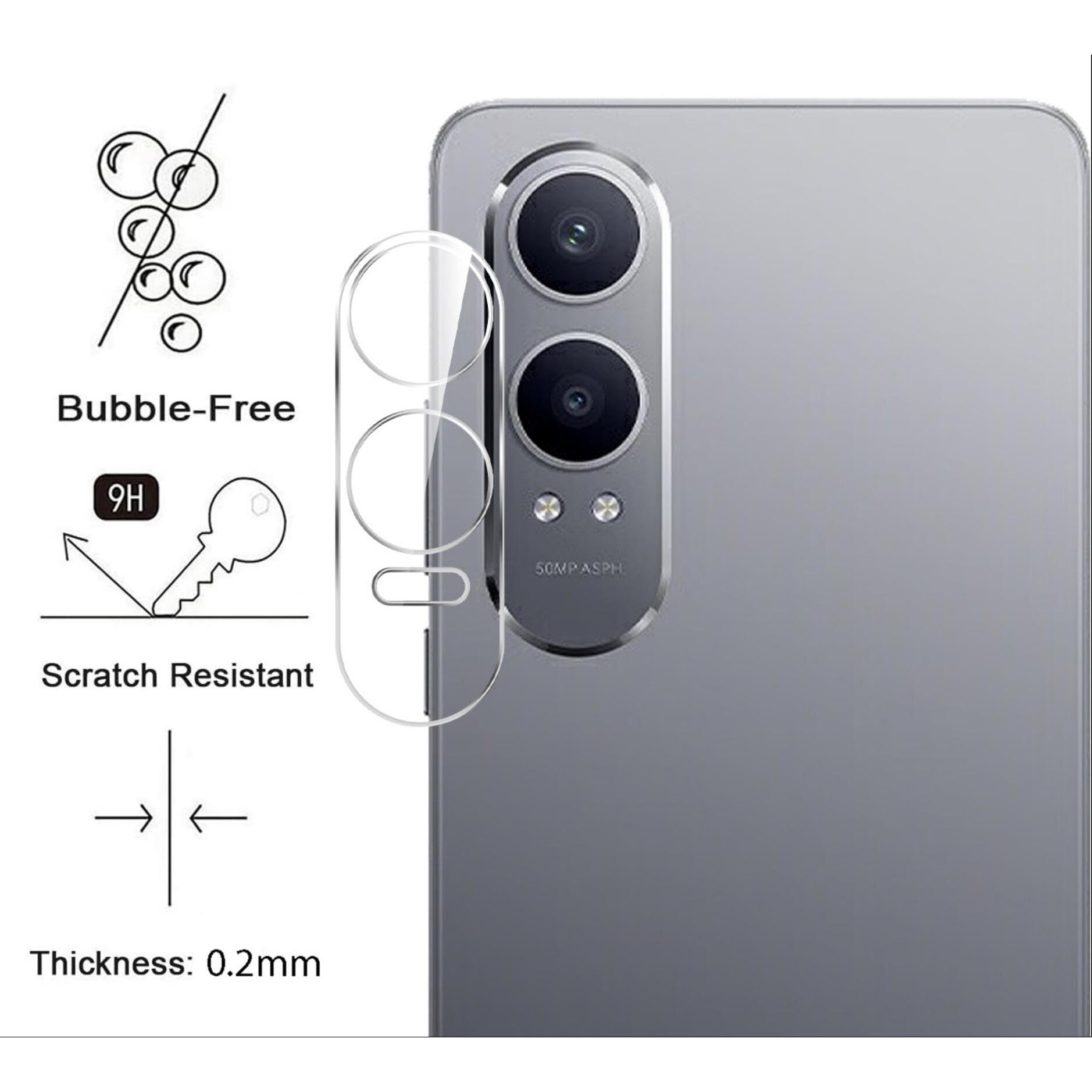 Folie Protectie Giopuey OnePlus Nord CE4 Lite 5G, 3 Pack Sticla 3D, Transparent