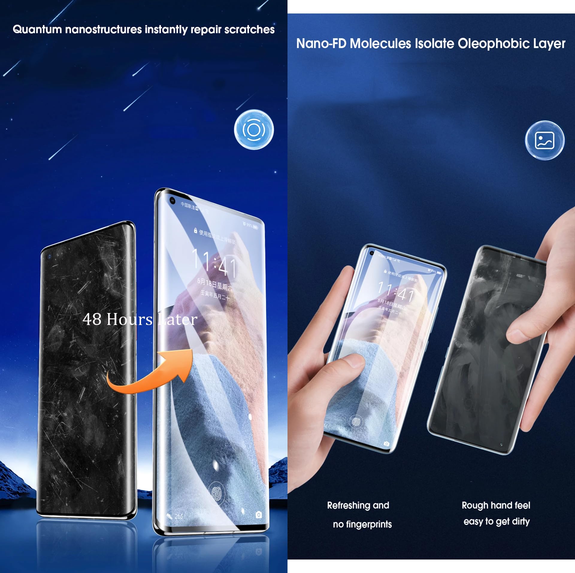 Folie protectie Renwox OnePlus 7 / 6T hidrogel 6.41" HD anti-explozie