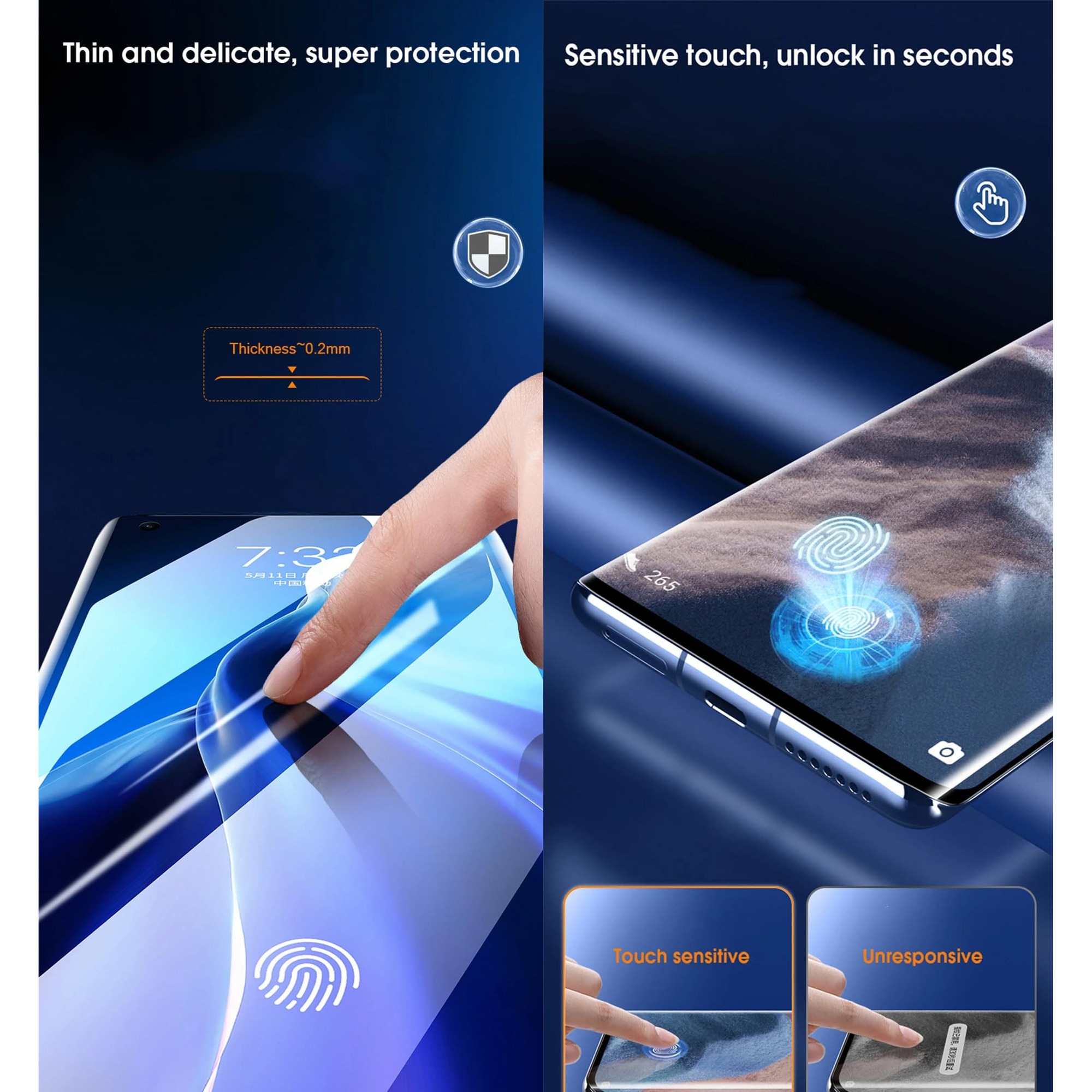 Folie protectie Renwox OnePlus 7 / 6T hidrogel 6.41" HD anti-explozie