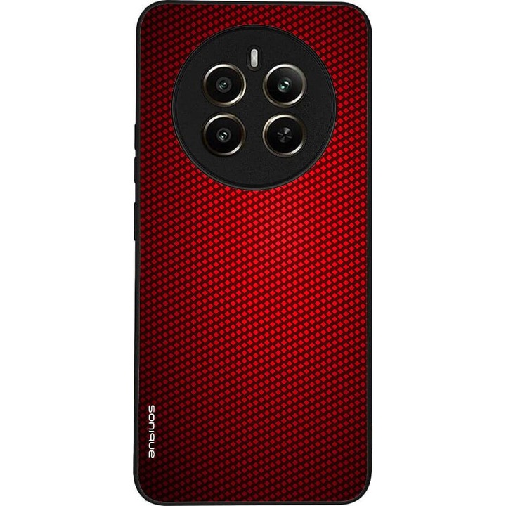 Husa telefon Sonique Carbon Series, rosie, silicon, antisoc, pentru Realme 12 Plus 5G