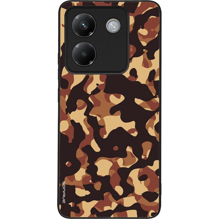 Husa telefon Sonique Camouflage Army pentru Xiaomi Poco M7 Pro 5G, silicon, antisoc, multicolor