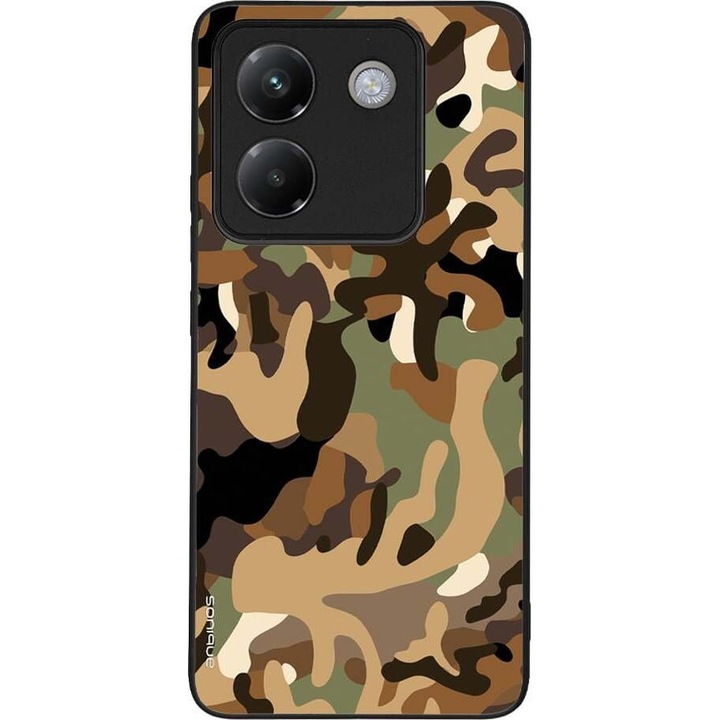 Husa telefon Sonique Camouflage Army pentru Xiaomi Poco M7 Pro 5G, silicon, antisoc, multicolor
