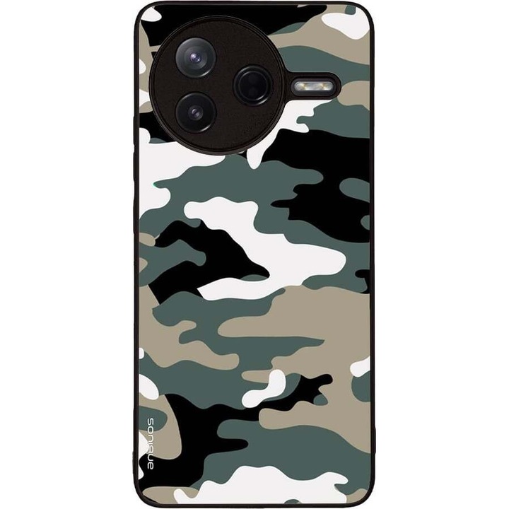 Husa telefon Sonique Camouflage Army pentru Xiaomi Poco F7 Pro 5G, silicon, antisoc, multicolor