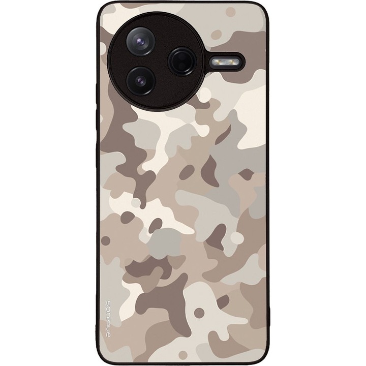 Husa telefon Sonique Camouflage Army pentru Xiaomi Poco F7 Pro 5G, silicon, antisoc, multicolor