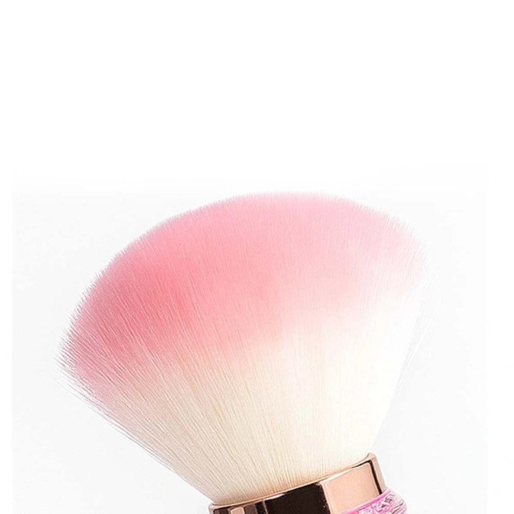 Gázpalack típusú sminkecset, rózsaszín, 5x3.6x3.6cm, puha sörtékkel, 1 darabos szett