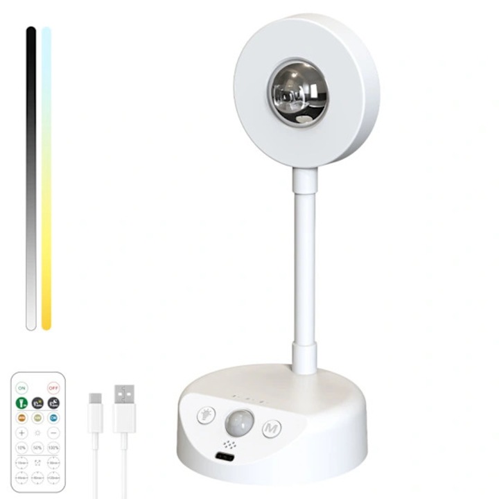 Spot LED T115, alb, 18.5x8.3x8.3cm, cu senzor de miscare, set 1 bucata