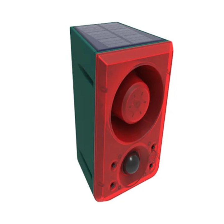 Alarma de securitate solara, 14x8.8x8.5 cm, verde-albastru, set complet